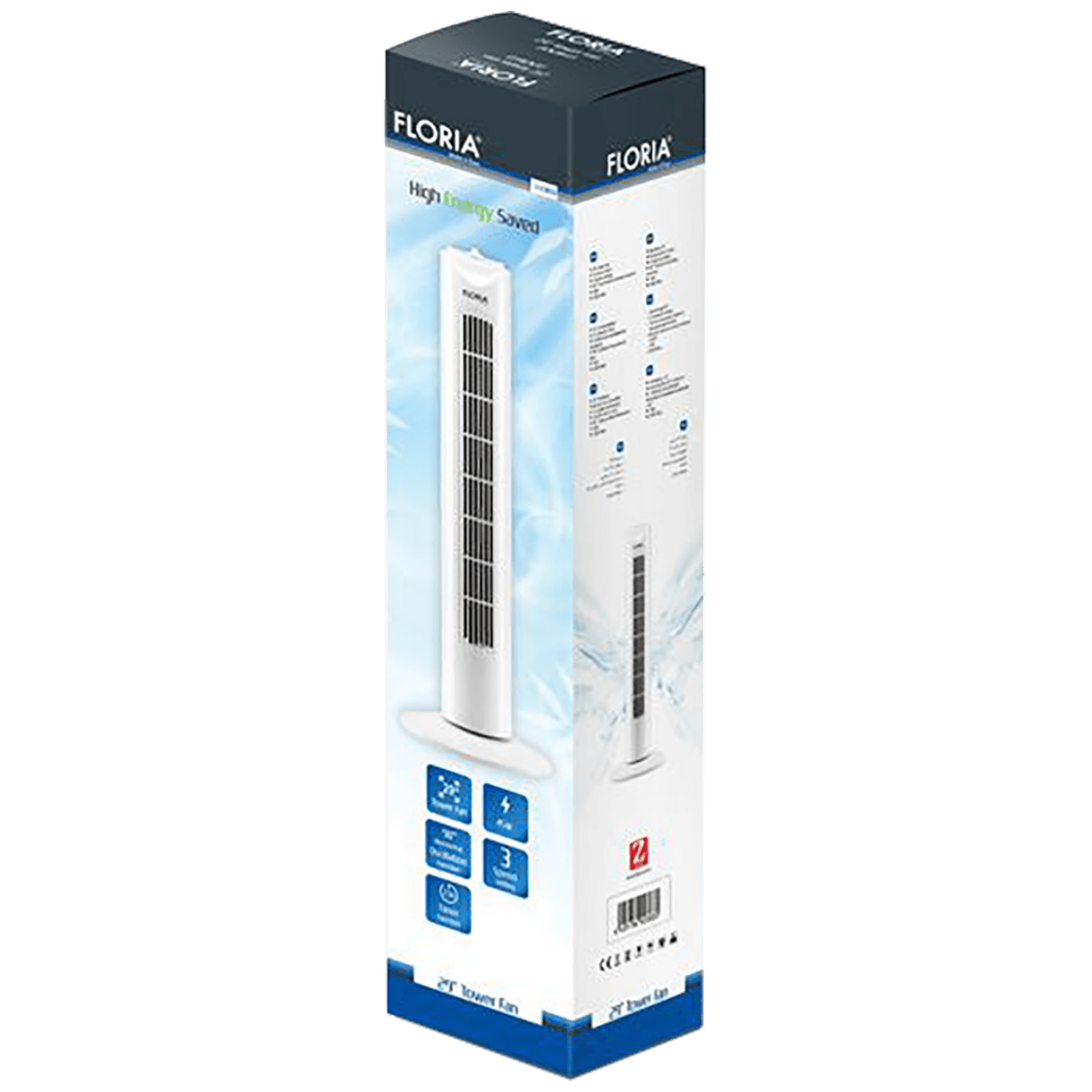 Floria Ventilator stupni, 45W, 74 cm, ±90° - ZLN3833