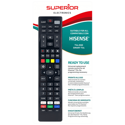 Superior Daljinski upravljač za Hisense TV i Smart prijemnike - RC HISENSE