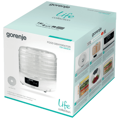 Gorenje Aparat za sušenje hrane, 5 posuda, LCD ekran, 380W - FDK500GCW