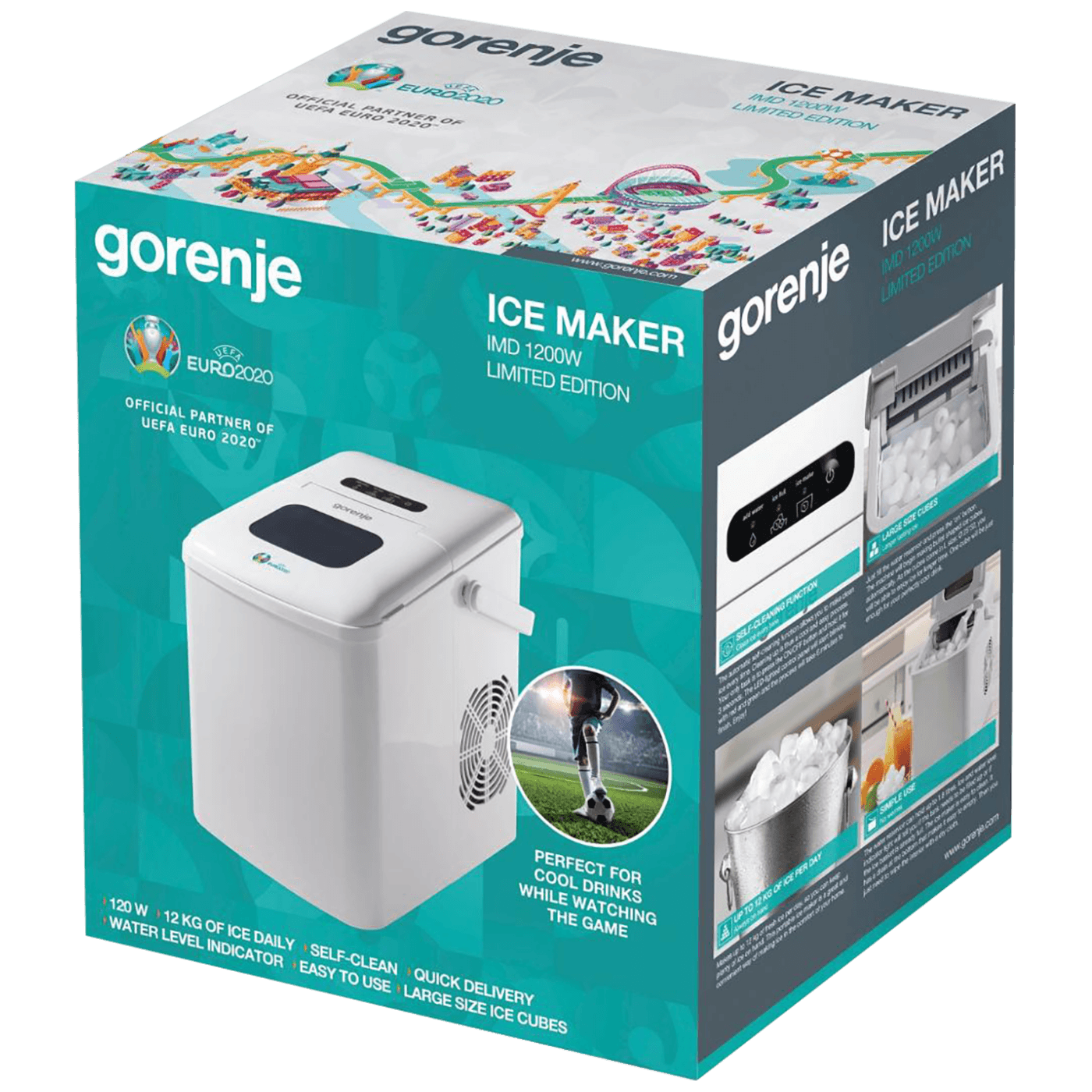 Gorenje Aparat za led - Ledomat, 1.8 lit, 12kg/24 h, R600a - IMD1200W