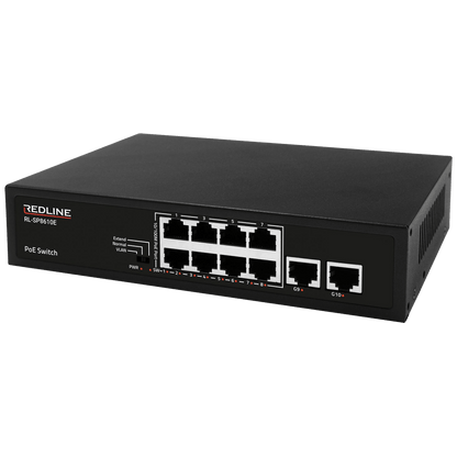 REDLINE PoE mrežni switch, 10 port RJ-45 , 8 PoE / 120W - RL-SP8610E