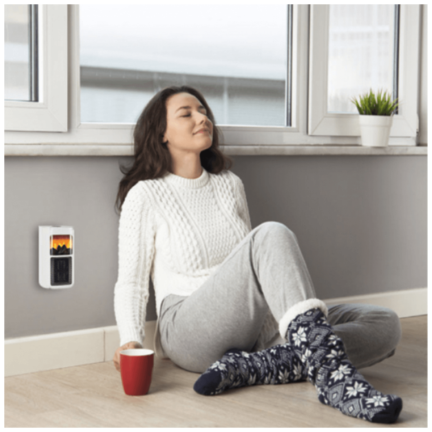 home Grijalica keramička, 400 W, efekt plamena - FKH 401