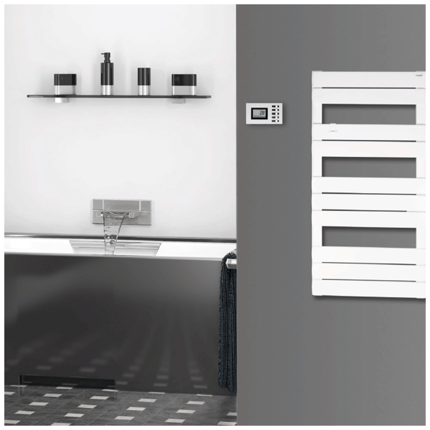 home Sušilo za ručnike, električno, zidno, daljinski upr., 500 W - FKTW 502