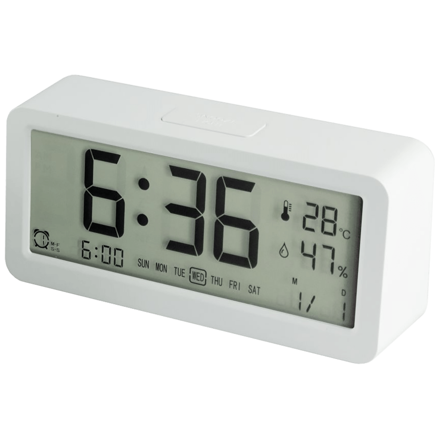 MeanIT Sat sa alarmom, termometrom i mjerenjem vlažnosti  - A1