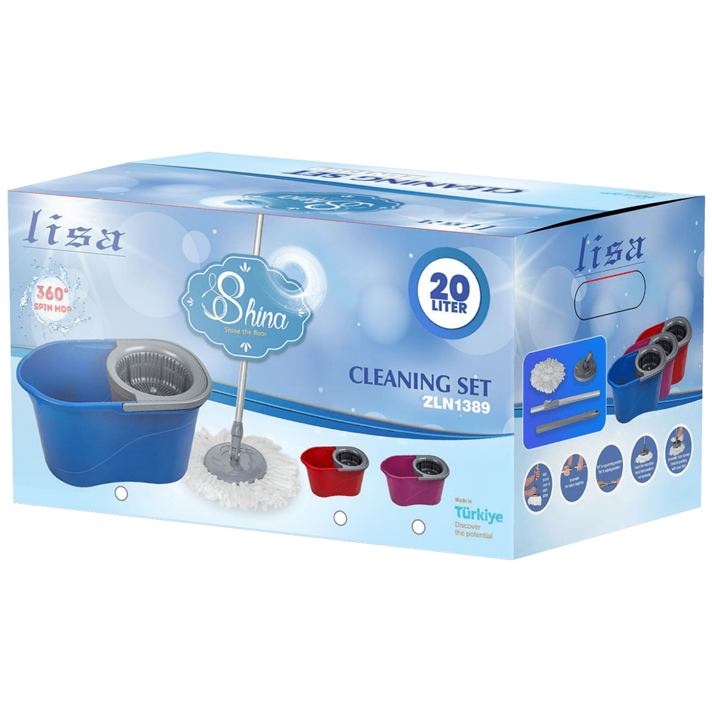 Zilan Čistač za podove, plava - ZLN1389/BL