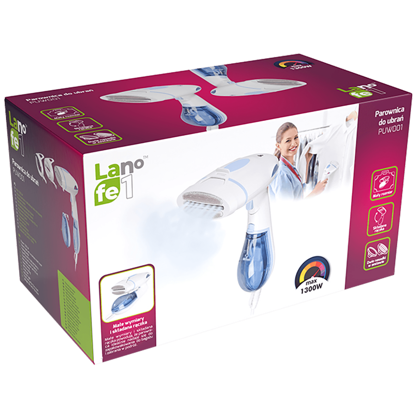 Lafe Ručni aparat za peglanje na paru, 1300 W - PUW001