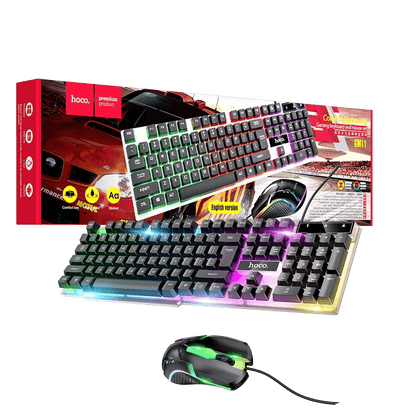 hoco. Tipkovnica+miš, gaming set, RGB osvjetljenje, USB - GM11