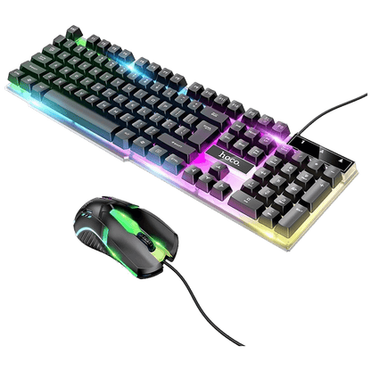 hoco. Tipkovnica+miš, gaming set, RGB osvjetljenje, USB - GM11
