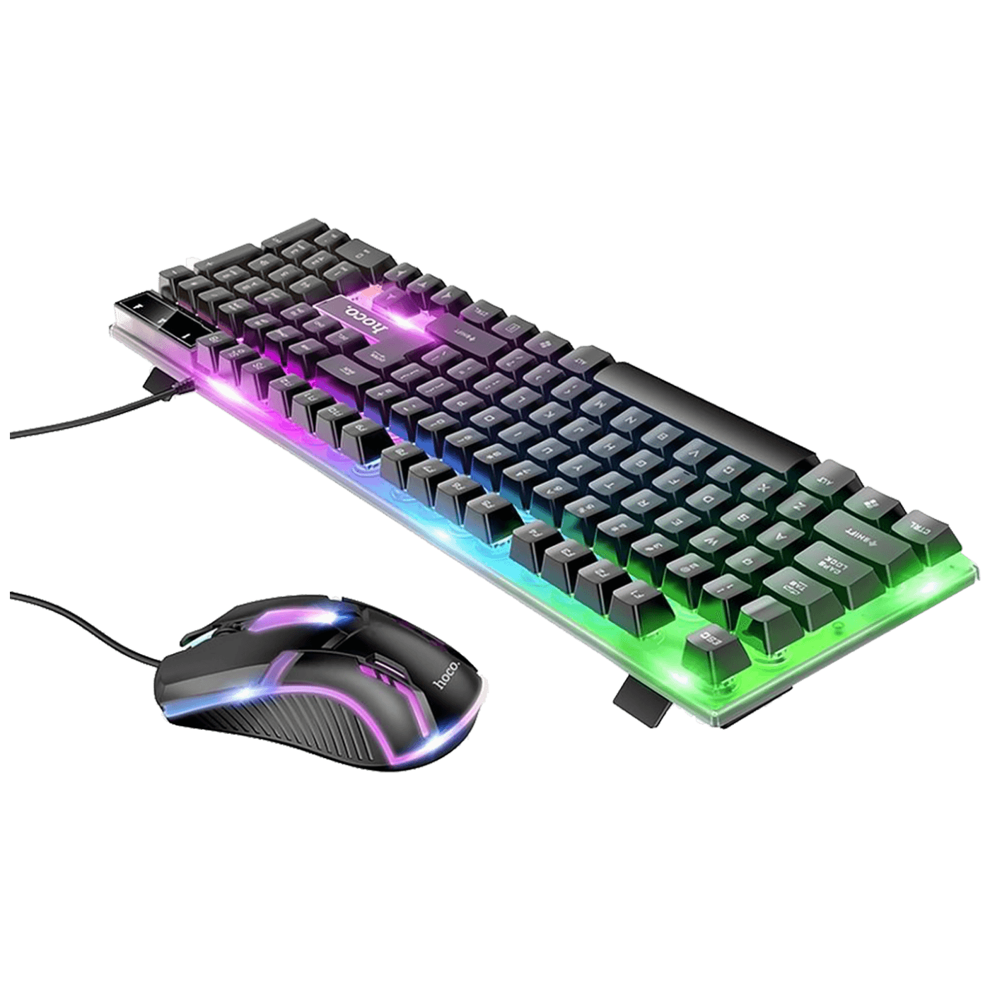 hoco. Tipkovnica+miš, gaming set, RGB osvjetljenje, USB - GM11