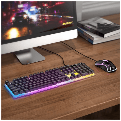 hoco. Tipkovnica+miš, gaming set, RGB osvjetljenje, USB - GM11