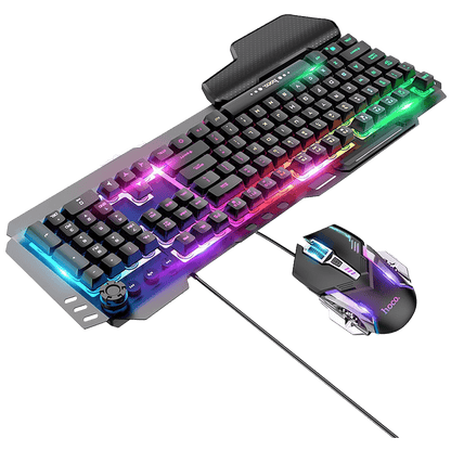hoco. Tipkovnica+miš, gaming set, RGB osvjetljenje, USB - GM12