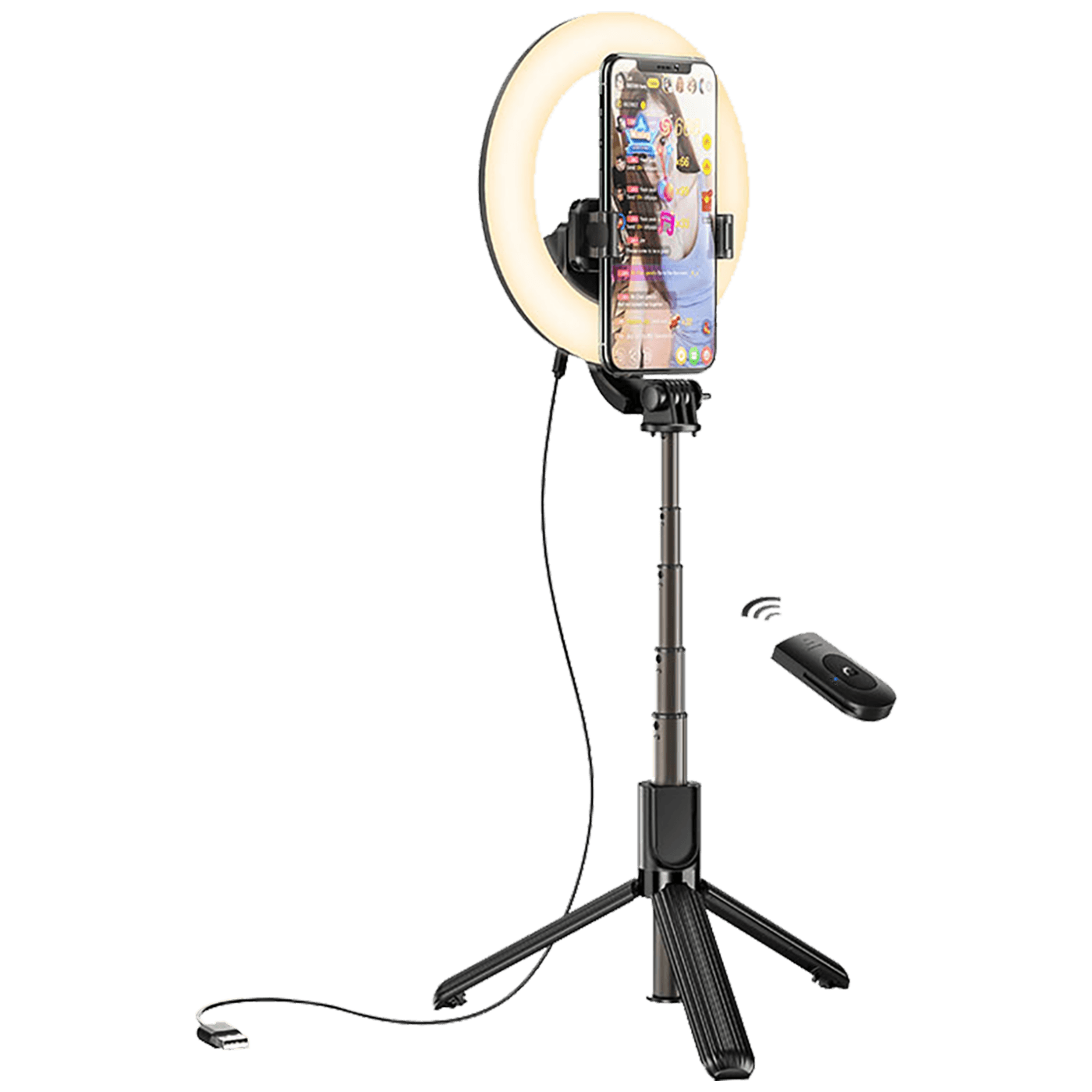 hoco. Držač za smartphone sa svjetlom, 4.7 - 6.5", Bluetooth - LV03 Showfull