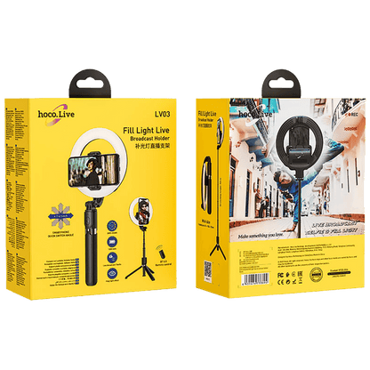 hoco. Držač za smartphone sa svjetlom, 4.7 - 6.5", Bluetooth - LV03 Showfull