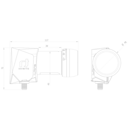 Inverto LNB Single, šum 0,2 dB, Ultra, DVB-S2 ( HD - UHD ) - IDLT-SNL412-ULTRA-OPN