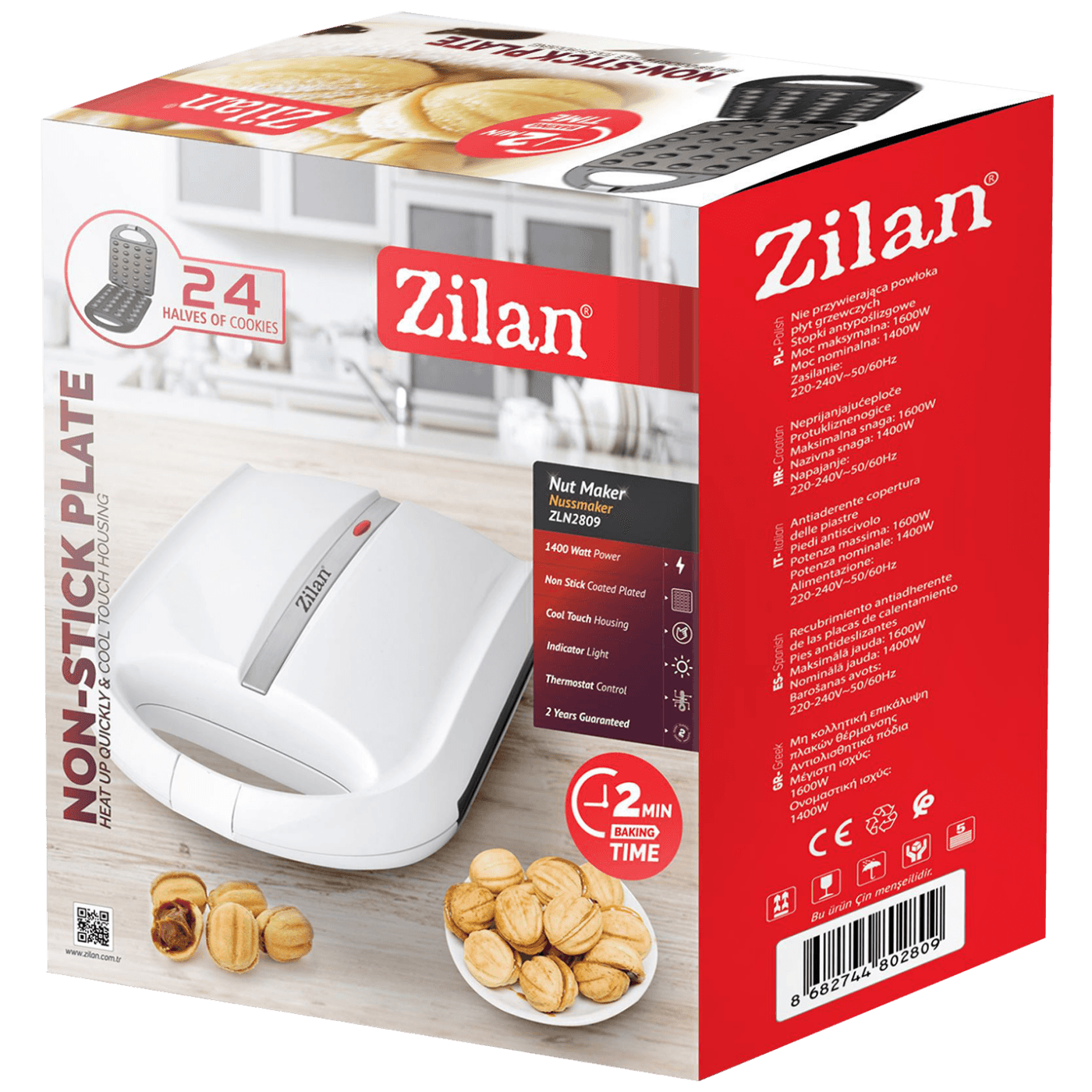 Zilan Aparat za vafle, "orašćići", 1600 W - ZLN2809