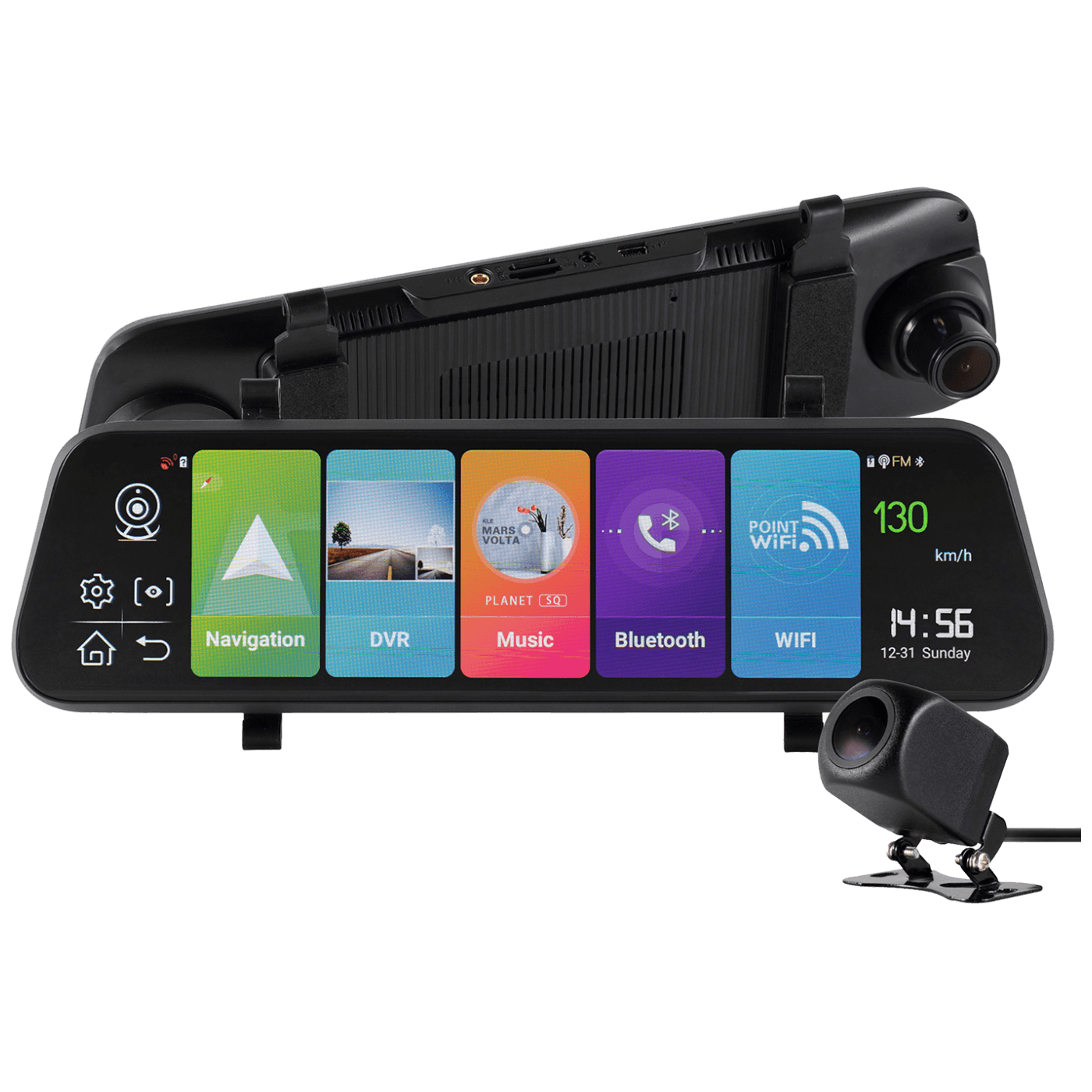 SAL Pametni retrovizor@Android, IPS 9.7" ekran, DVR, BT, WiFi - VPT SMART