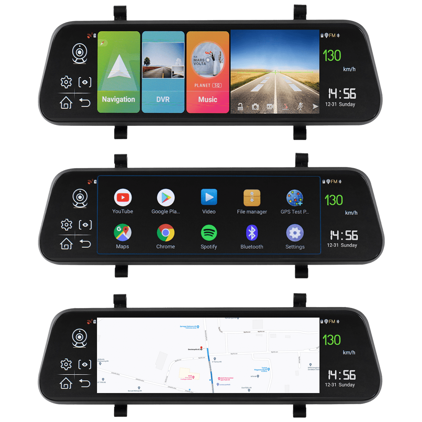 SAL Pametni retrovizor@Android, IPS 9.7" ekran, DVR, BT, WiFi - VPT SMART