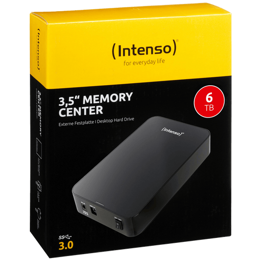 (Intenso) Eksterni HDD 3.5", kapacitet 6TB, USB 3.0, crna boja - HDD3.0-6TB/Memory-center
