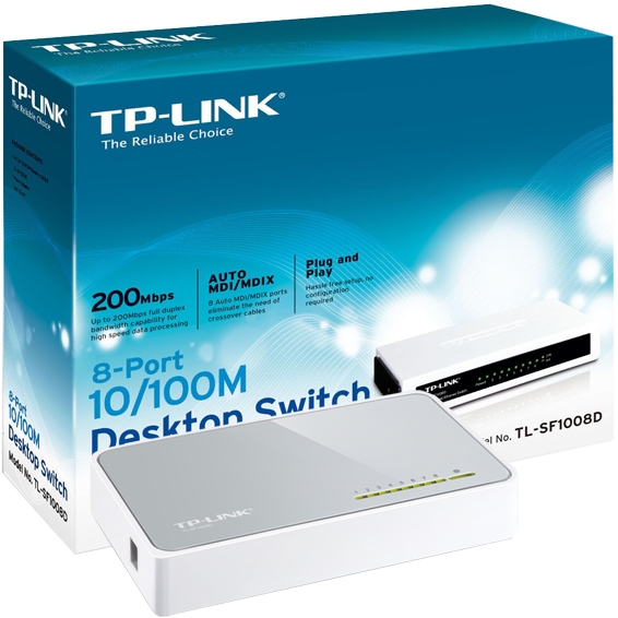 TP-LINK 8-Portni switch, 200Mbps, 10/100M - TL-SF1008D