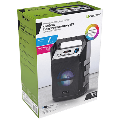 Tracer Zvučnik bežični, Bluetooth, FM radio, USB, microSD, 20 W - POWERAUDIO BOOGIE V2 TWS