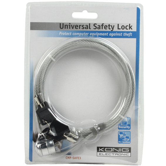 Konig Zaštitni kabl / sajla za laptop sa ključem - CMP-SAFE3