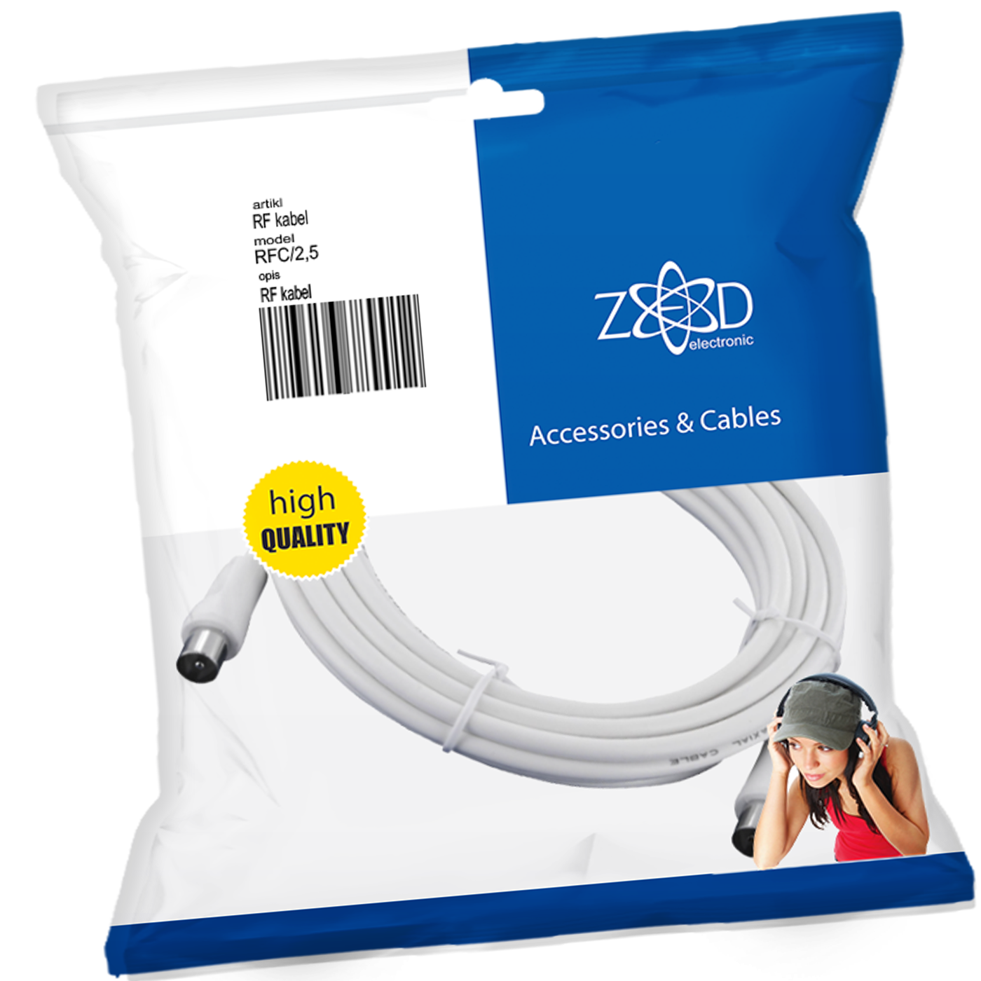 ZED electronic Antenski kabl sa RF - konektorima, 2.5 met - RFC/2,5