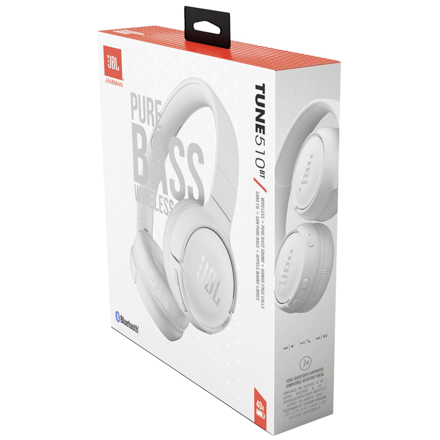 JBL Slušalice, bežične, Bluetooth, boja bijela - T510BT White