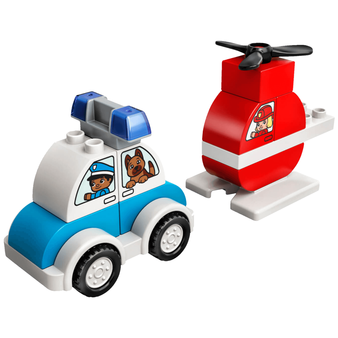 Lego Vatrogasni helikopter i policijski automobil, LEGO Duplo