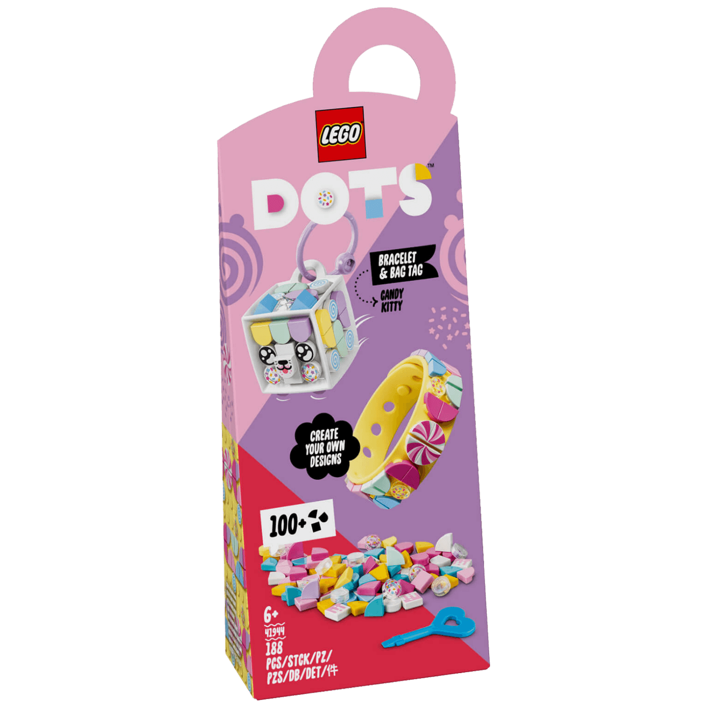 Lego Narukvica i privjesak za torbu - Slatka maca, LEGO Dots