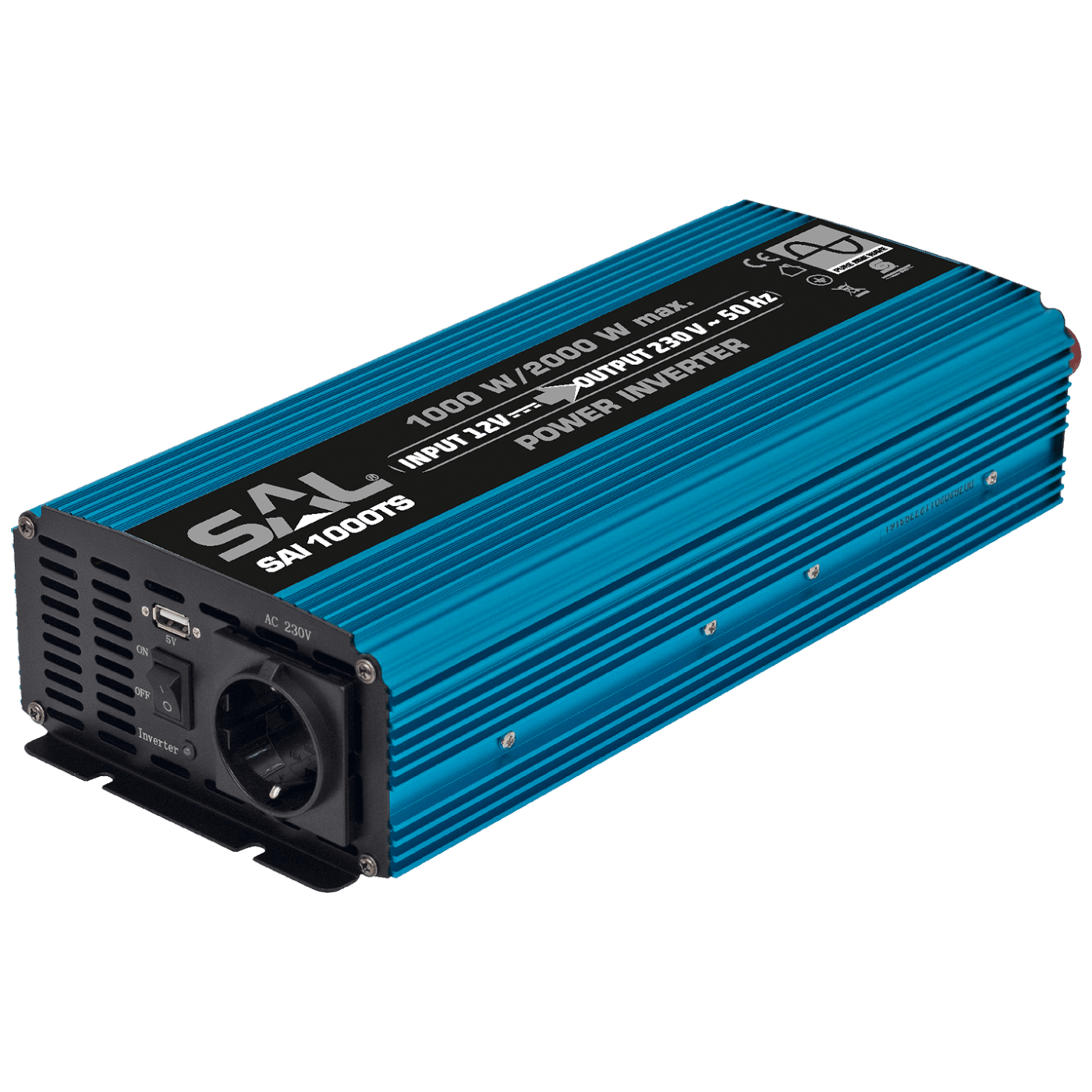 SAL Adapter 12V na 220V, snaga 1000/2000W, USB port - SAI 1000TS