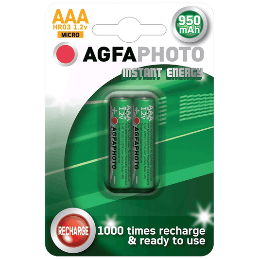 Agfa Punjiva baterija, AAA, 1.2 V, 950 mAh, blister 2 kom. - R2U Micro