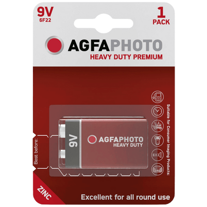Agfa Zinc baterije, 6F22, 9 V, blister 1 kom. - 9V B1