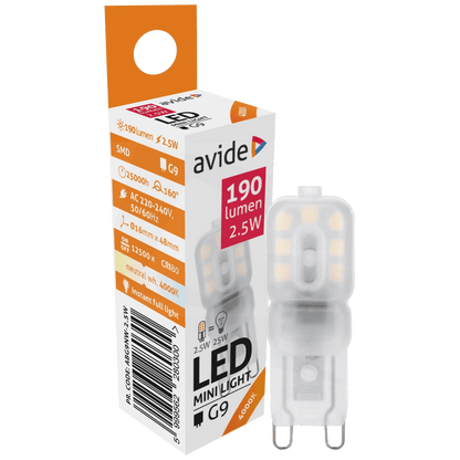 Avide Sijalica, G9, LED 2.5W, 4000K, 230V AC, bijela svjetlost - ABG9NW-2.5W