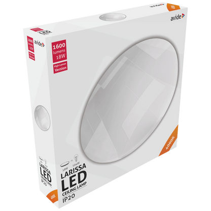 Avide Plafonjera LED, Larissa, 18W, 1600 lm, 4000K, IP20 - ACLO33NW-18W-LAR