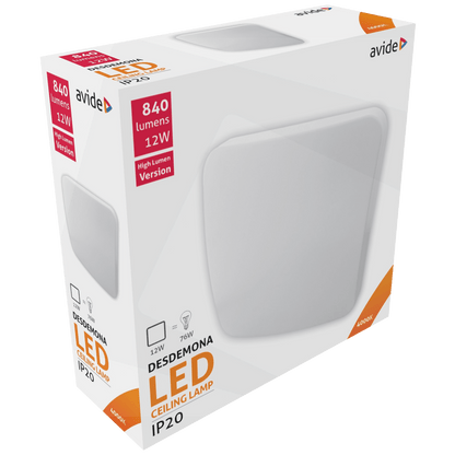 Avide Plafonjera LED, Desdemona, 12W, 840 lm, 4000K, IP20 - ACLO28NW-S-12W
