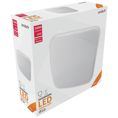 Avide Plafonjera LED, Desdemona, 18W, 1600 lm, 4000K, IP20 - ACLO33NW-S-18W