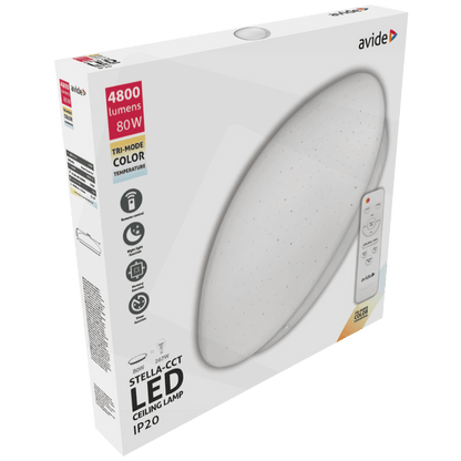 Avide Plafonjera sa daljinskim upravljačem,LED,80W, 4800lm,5000K - ACLOCCT-80W-R-ST