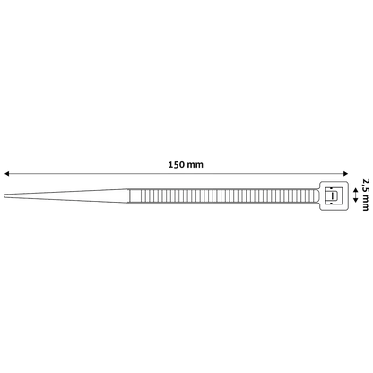 Entac Plastične vezice 2,5mm x 150mm, 50 kom. - Cable Tie 2.5mmx150mm White