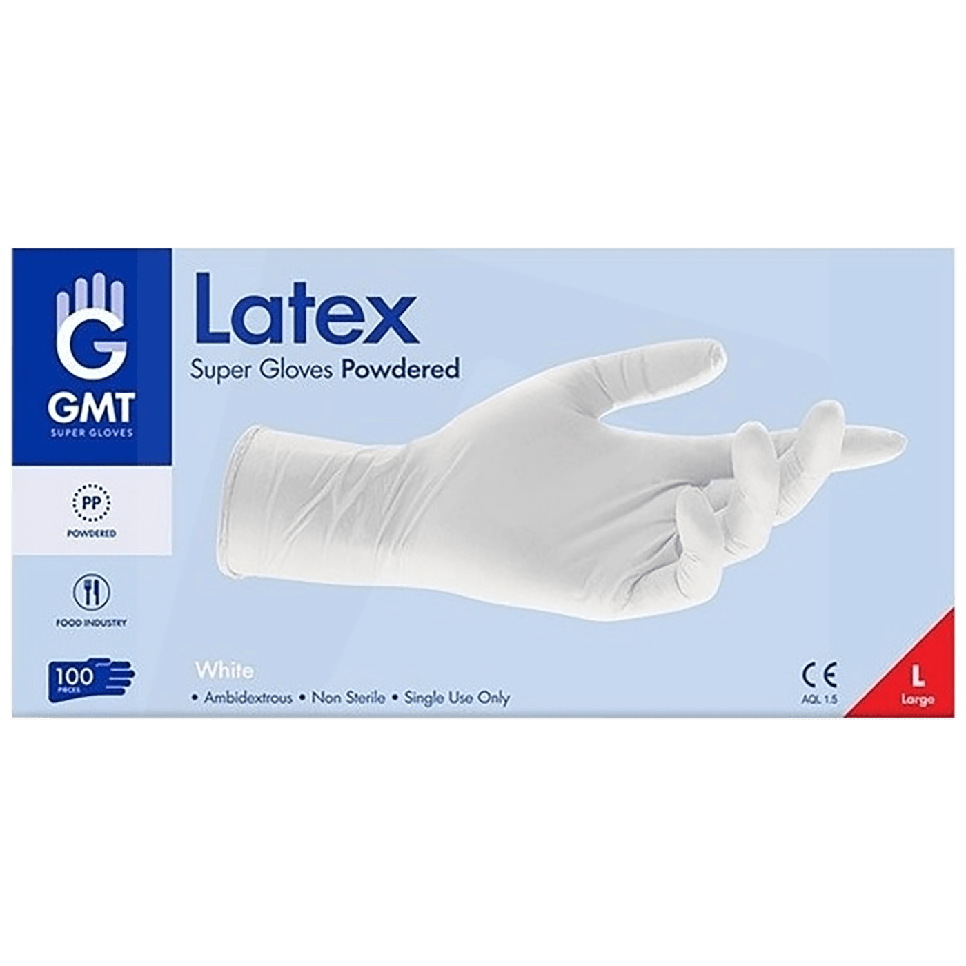 GMT Rukavice, latex, L veličina, 100 kom. - Latex Supergloves size: L