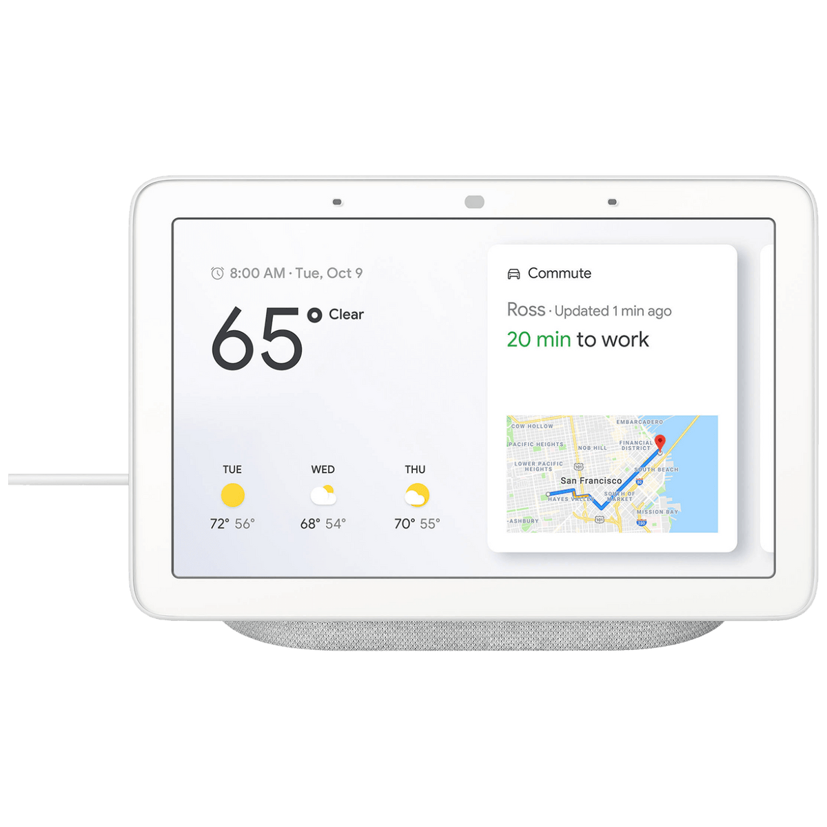 Google Pametni 7" zaslon, Google Assistant, WiFi, Bluetooth - Google Nest Hub 2 Chiaro Chalk