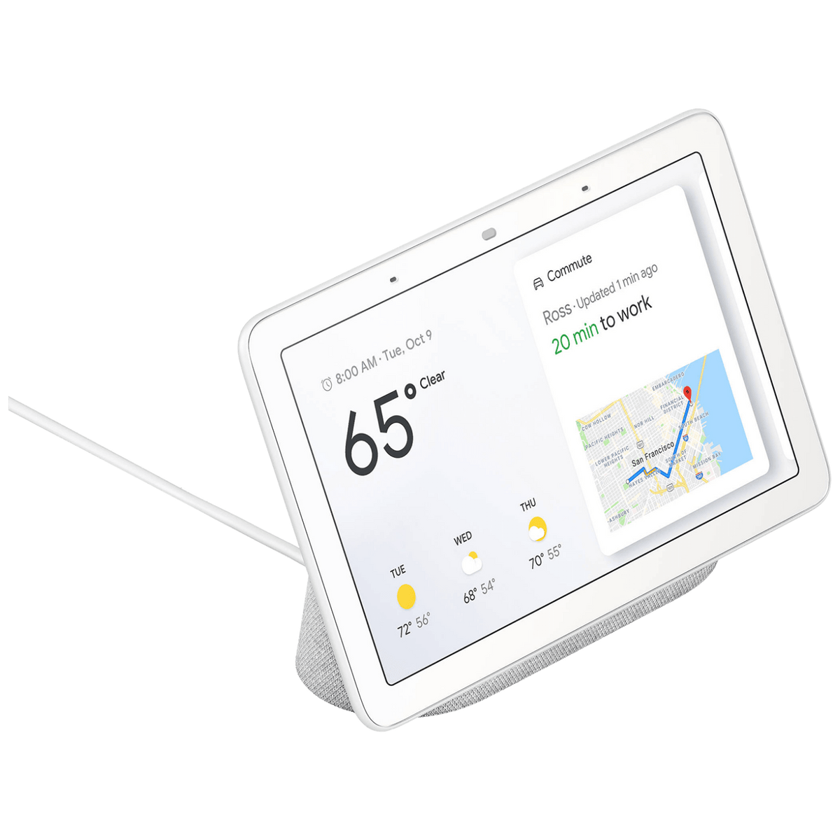 Google Pametni 7" zaslon, Google Assistant, WiFi, Bluetooth - Google Nest Hub 2 Chiaro Chalk