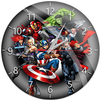 Marvel Zidni sat, Marvel Avengers - Wall Clock Glossy Avengers 003
