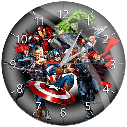 Marvel Zidni sat, Marvel Avengers - Wall Clock Glossy Avengers 003