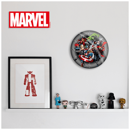 Marvel Zidni sat, Marvel Avengers - Wall Clock Glossy Avengers 003