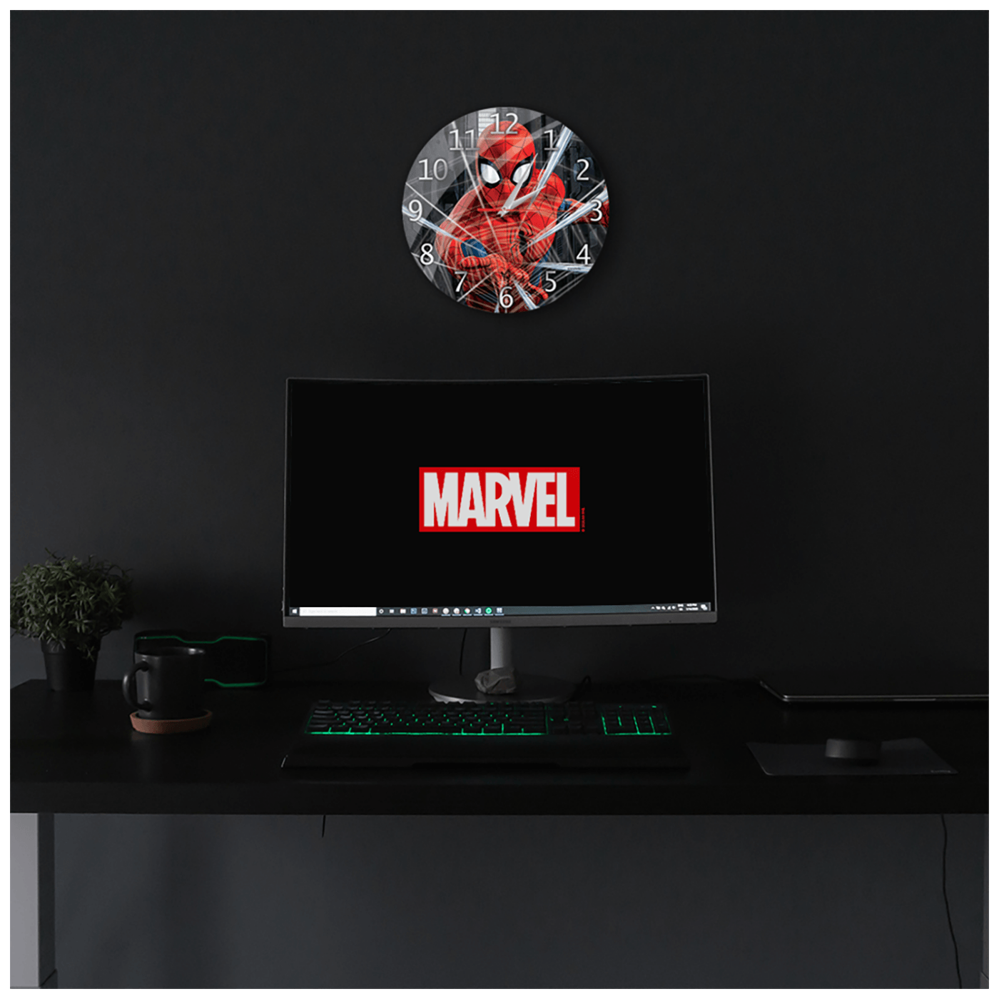 Marvel Zidni sat, Marvel Spider Man - Gloss wall clock Spider Man 001