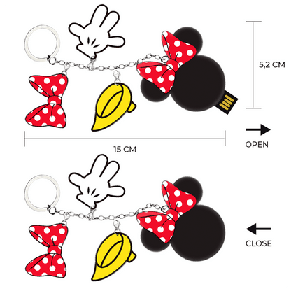 Disney USB Flash Drive 16GB, USB2.0, privjesak za ključ, Minnie - Flash Drive Minnie CHARMS 16GB 2.0