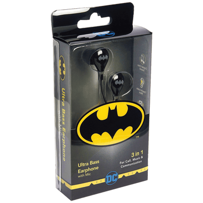 DC Slušalice sa mikrofonom, Batman, 3.5 mm - BATMAN Ultra Bass Earphone with Mic