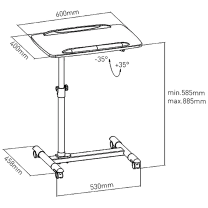 Maclean Stalak za laptop do 17" - MC-671