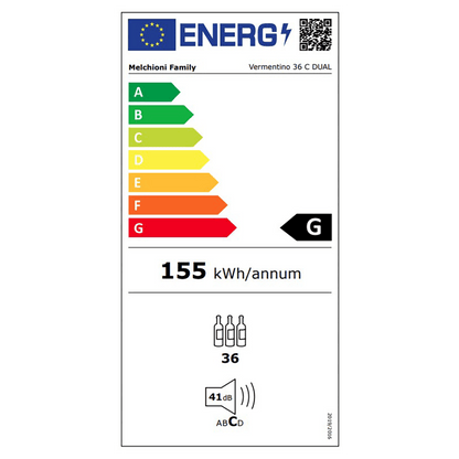 MELCHIONI family Rashladna vinska vitrina, zapremina 103 lit - VERMENTINO 36 C DUAL