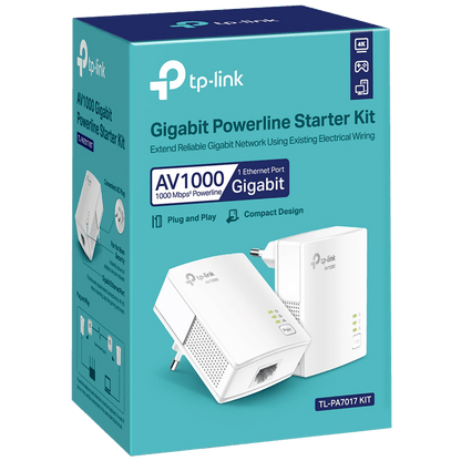TP-LINK Mrežna strujna utičnica, AV1000, 1000 Mbps, set - TL-PA7017 KIT